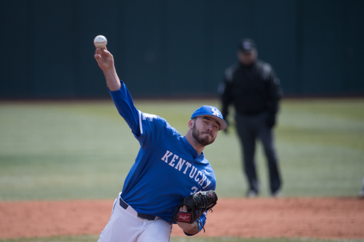 Chris Machamer UK dropped game 1 of a double header 4-3 against Auburn on Test , Sunday March 25, 2018  in Lexington, Ky. Photo by Mark Mahan