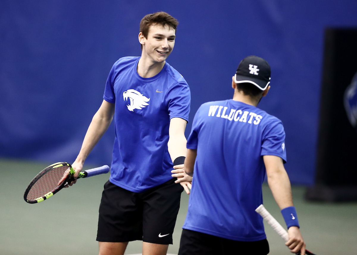 CESAR BOURGOIS.

The University of Kentucky men's tennis team host IUPUI. 


Photo by Elliott Hess | UK Athletics