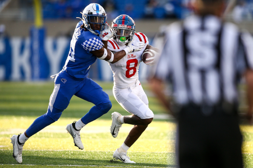 Quandre Mosely. 

Kentucky falls to Ole Miss, 42-41.

Photo by Eddie Justice | UK Athletics