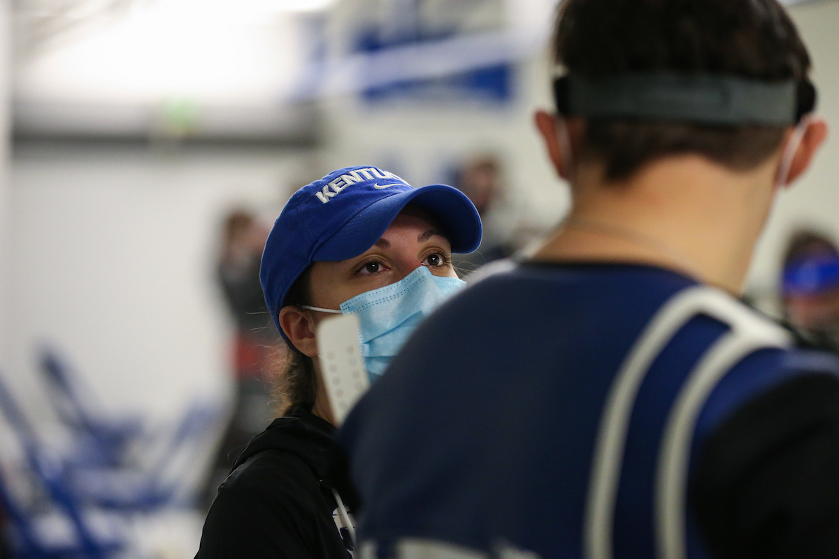 Assistant Coach Rena Curvey and Richard Clark.

Kentucky wins against North Carolina State University 4709 - 4656

Photo by Sarah Caputi ¦UK Athletics
