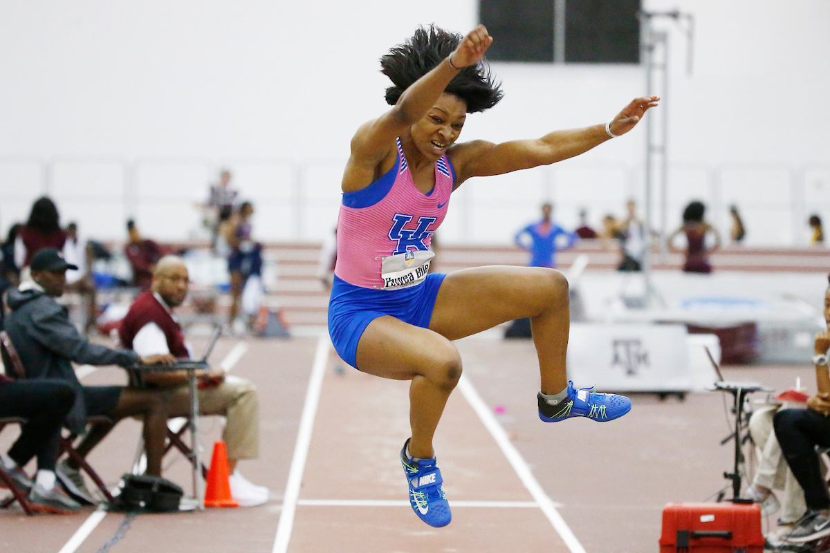 Marie-Josee Ebwea-Bile

The University of Kentucky track and field team competes in day two of the 2018 SEC Indoor Track and Field Championships at the Gilliam Indoor Track Stadium in College Station, TX., on Sunday, February 25, 2018.

Photo by Chet White | UK Athletics