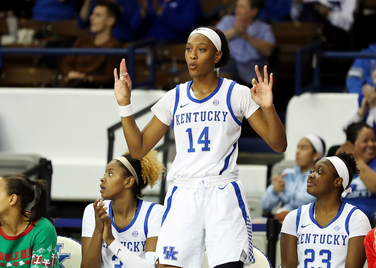 Tatyana Wyatt
The women's basketball team beat Murray State 88-49 on Friday, December 21, 2018. 

Photo by Britney Howard  | UK Athletics