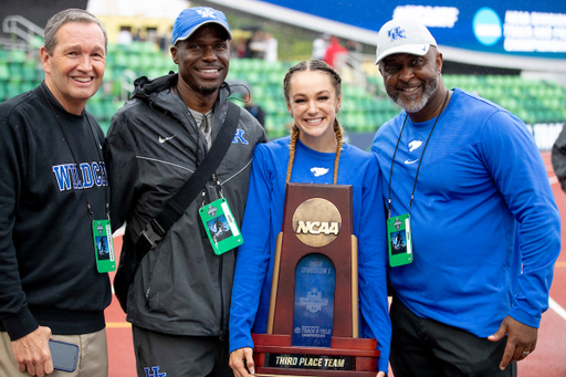 Mitch Barnhart. Tim Hall. Abby Steiner. Lonnie Greene.

Day Four. The UK women’s track and field team placed third at the NCAA Track and Field Outdoor Championships at Hayward Field in Eugene, Or.

Photo by Chet White | UK Athletics