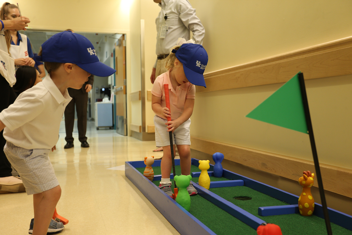 The PGA Tour and select student-athletes partner with the Kentucky Children?s Hospital for a Mini Golf Charity Event on Wednesday, July 18th, 2018 at the Albert B. Chandler Hospital in Lexington, KY.

Photos by Noah J. Richter | UK Athletics