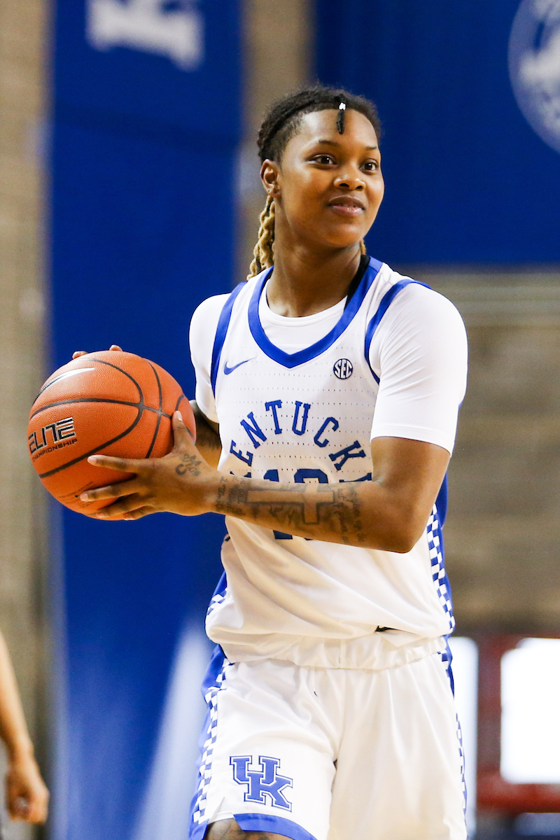 Jazmine Messengill.

Kentucky beats Wofford 98-37.

Photo by Hannah Phillips | UK Athletics