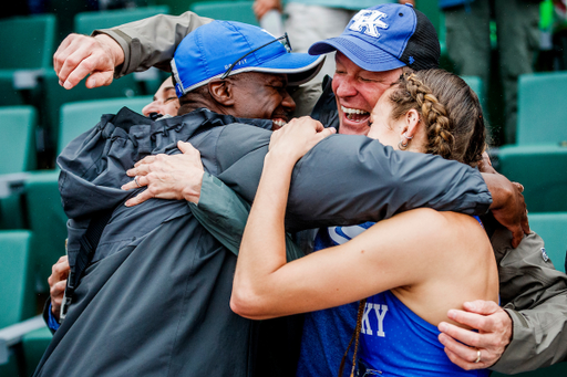 Abby Steiner. Coach Tim Hall.

Day Four. The UK women’s track and field team placed third at the NCAA Track and Field Outdoor Championships at Hayward Field in Eugene, Or.

Photo by Chet White | UK Athletics