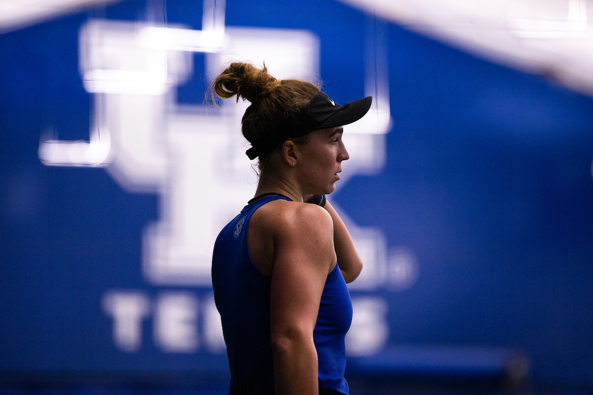 Akvile Parazinskaite.

Kentucky defeats Cincinnati 6-1.

Photo by Grace Bradley | UK Athletics