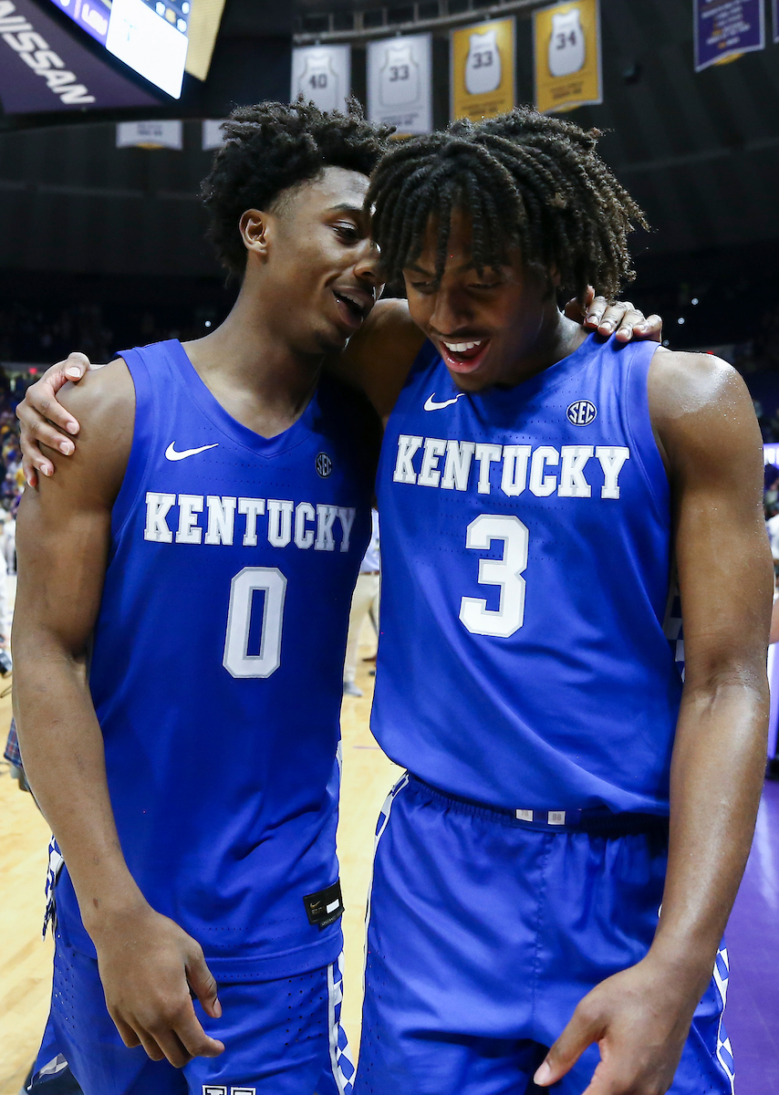 Ashton Hagans. Tyrese Maxey.

Kentucky beat LSU 79-76.

Photo by Chet White | UK Athletics