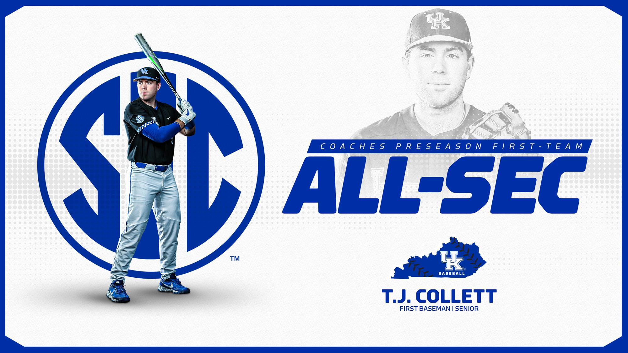 T.J. Collett Named Coaches Preseason All-SEC