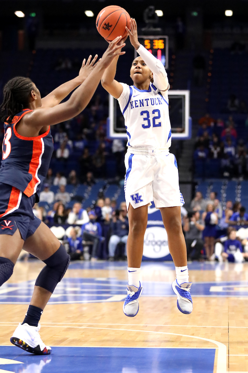 Jaida Roper.

Women's basketball beats Virginia 63-51 at Rupp Arena on Thursday, November 15th, 2018.

Photo by Quinn Foster.