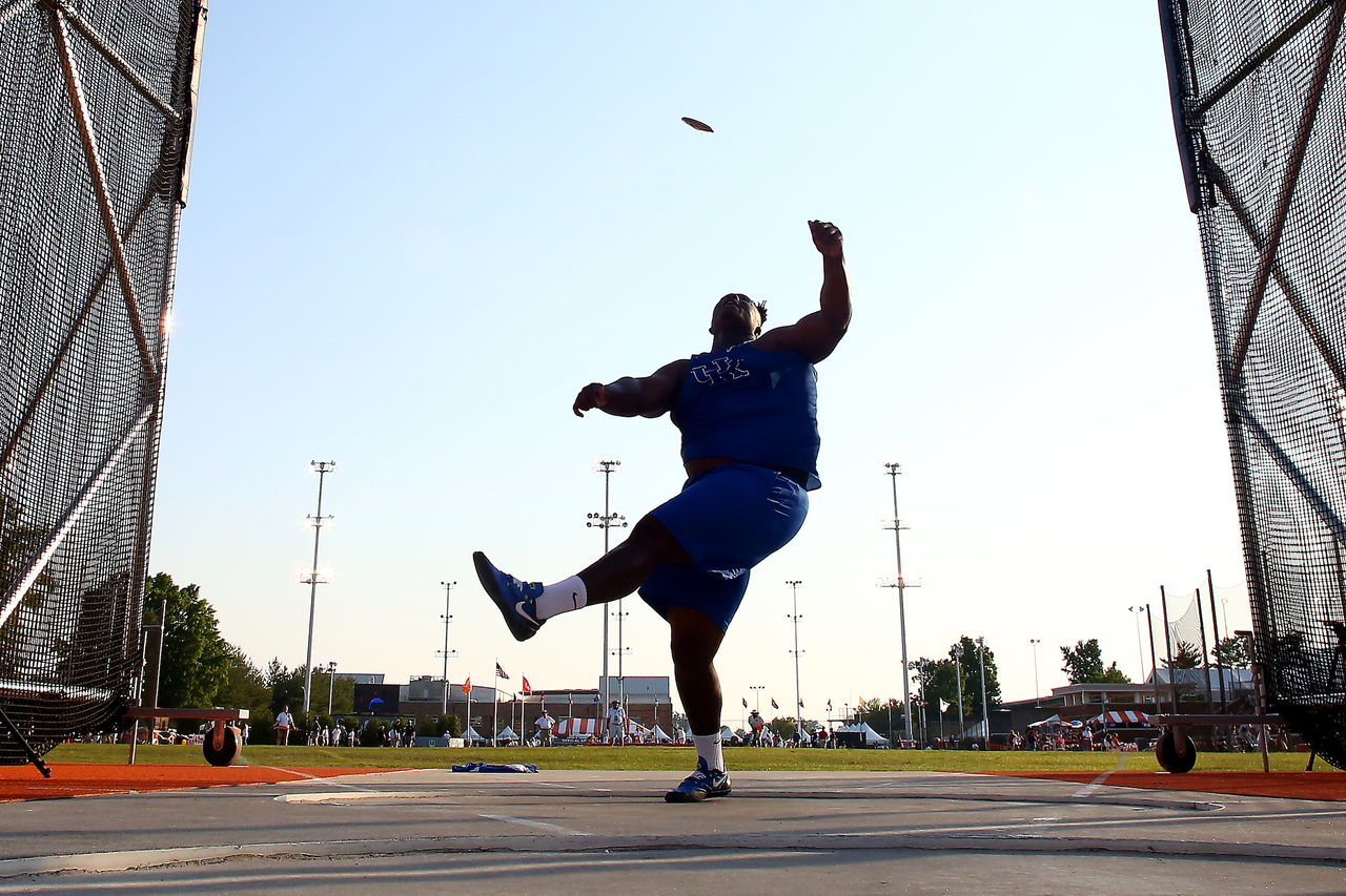 Charles Lenford.

Day three of the 2018 SEC Outdoor Track and Field Championships on Sunday, May 13, 2018, at Tom Black Track in Knoxville, TN.

Photo by Chet White | UK Athletics