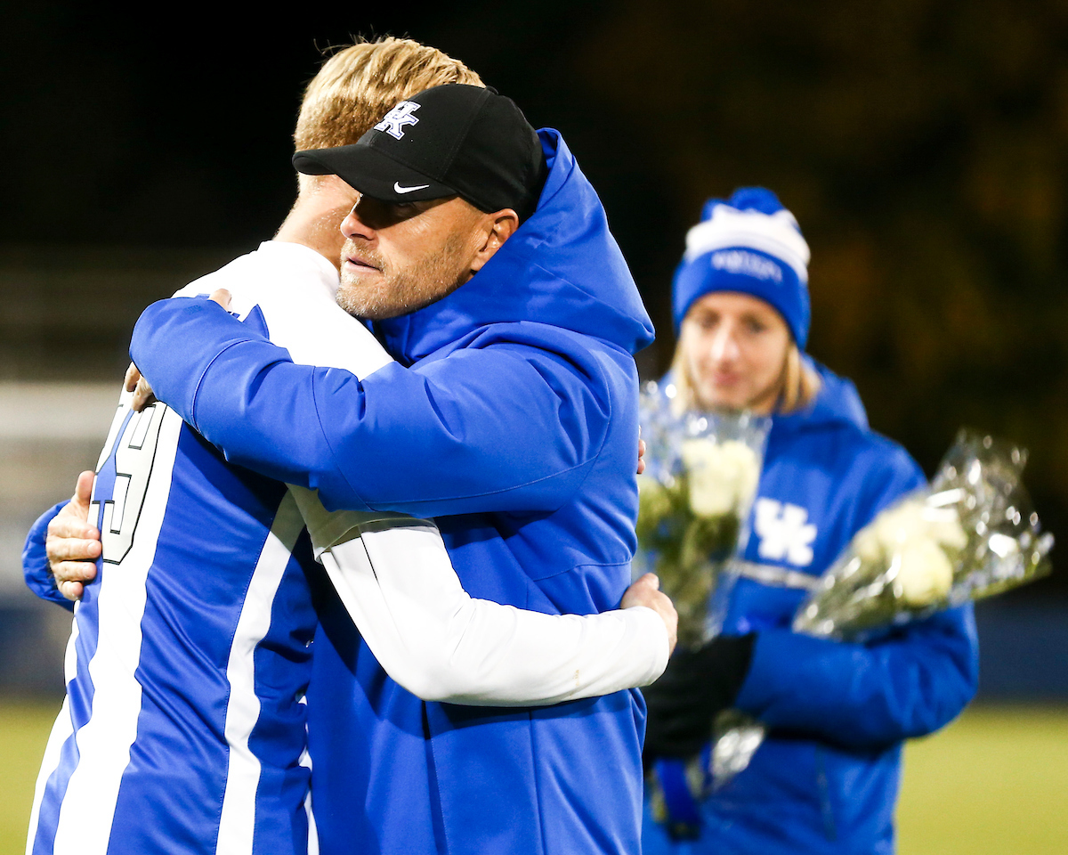 Johan Cedergren, Trey Asensio.

Kentucky MSOC Recognizes 14 Seniors.

Photo by Grace Bradley | UK Athletics