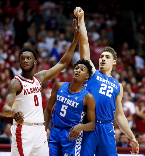 Immanuel Quickley. Reid Travis.

Kentucky falls to Alabama 77-75 on Saturday, January 5, 2019, at Coleman Coliseum in Tuscaloosa, AL.

Photo by Chet White | UK Athletics