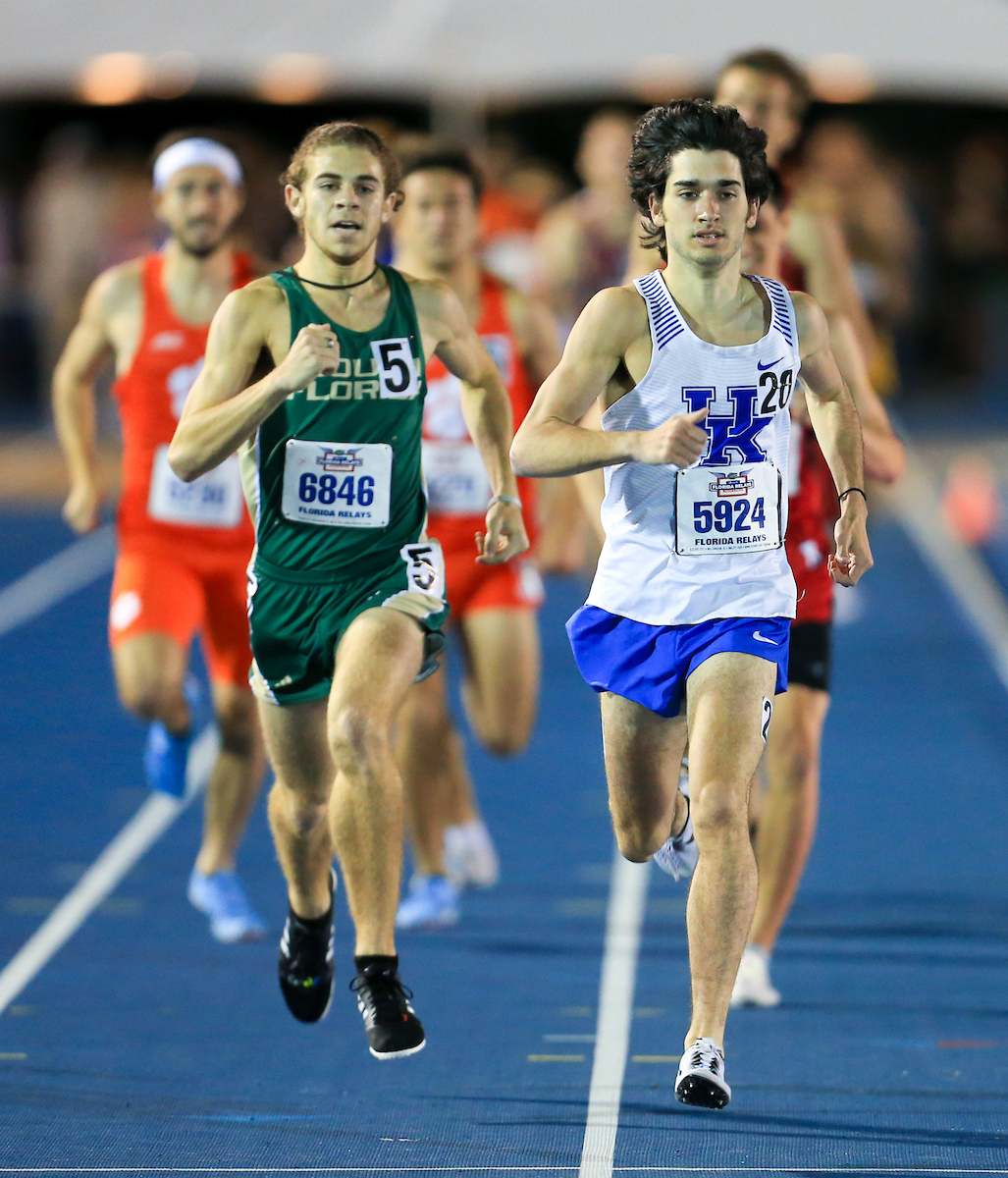 during the Pepsi Florida Relays at James G. Pressly Stadium on Friday, March 29, 2019 in Gainesville, Fla. (Photo by Matt Stamey)