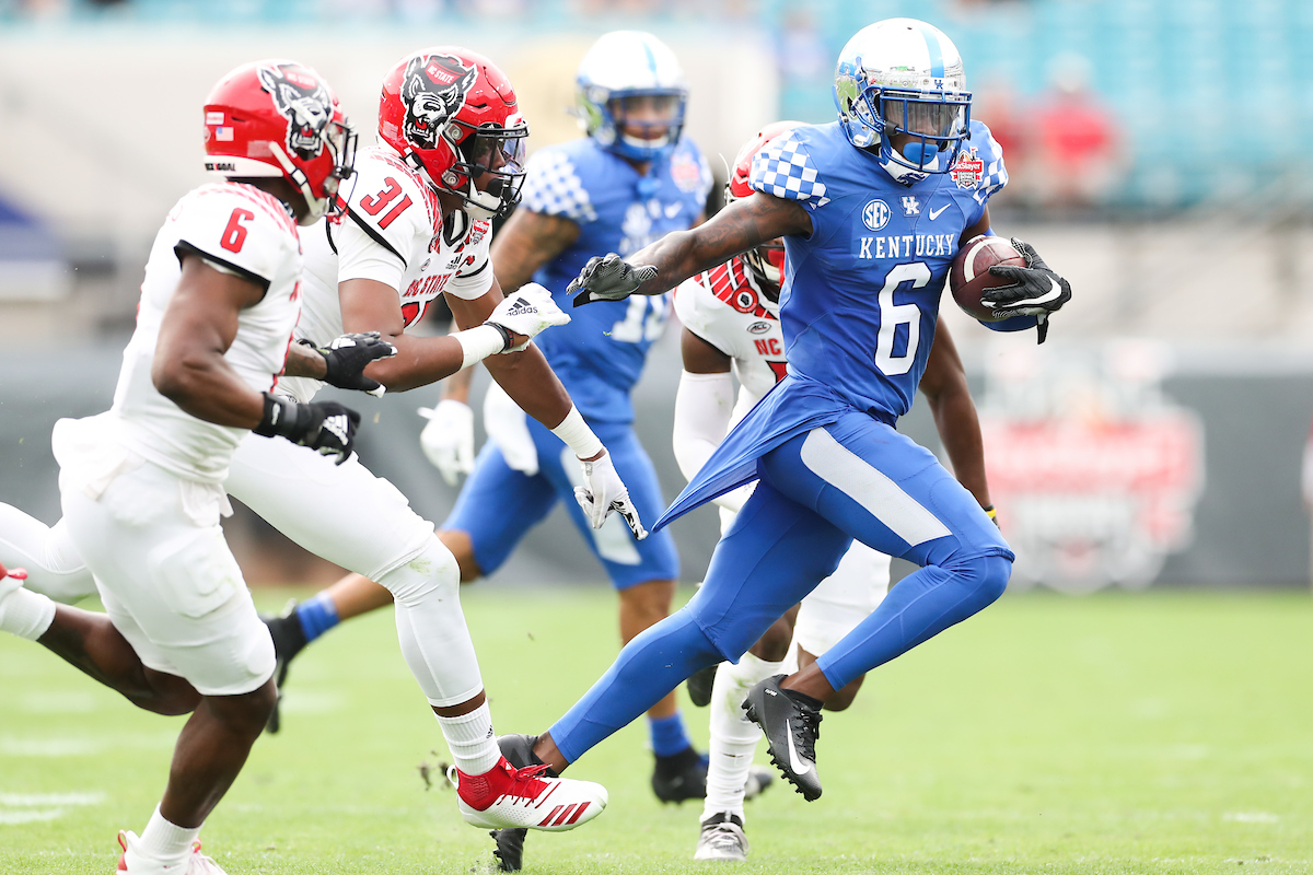 JOSH ALI.

Kentucky beats NC State, 23-21, to win the TaxSlayer Gator Bowl.

Photo by Elliott Hess | UK Athletics