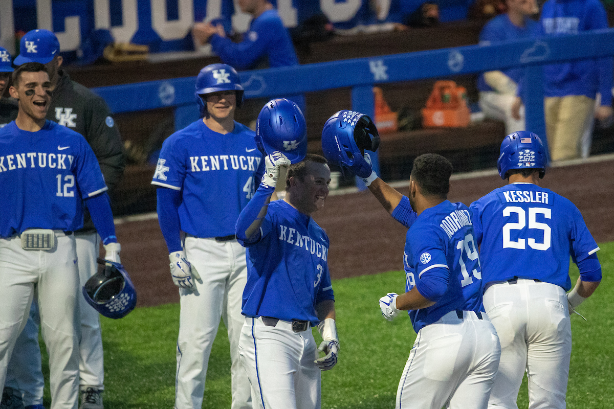 Kentucky Wildcats Alex Rodriguez (19)

Kentucky baseball defeats Xavier 16-3.

Photo by Mark Mahan | UK Athletics