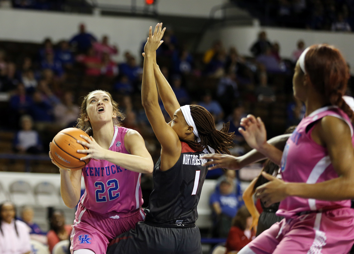 Makenzie Cann

The University of Kentucky women's basketball beat Arkansas on Thursday, February 15, 2018 at Memorial Coliseum.

Photo by Britney Howard | UK Athletics