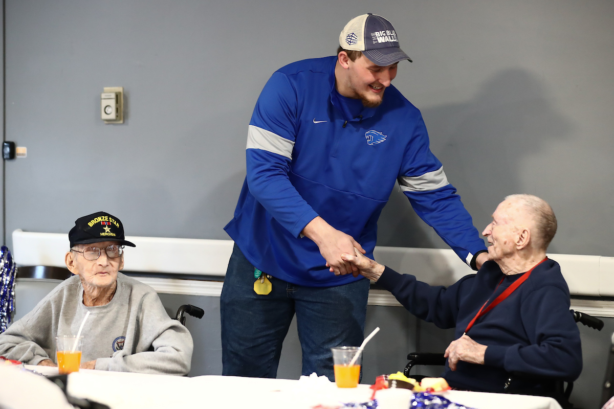 Cambridge Place named its dining hall the “Landon Young Dining Hall” for his support of the retirement home throughout his Wildcat career.  


Photo by Elliott Hess | UK Athletics