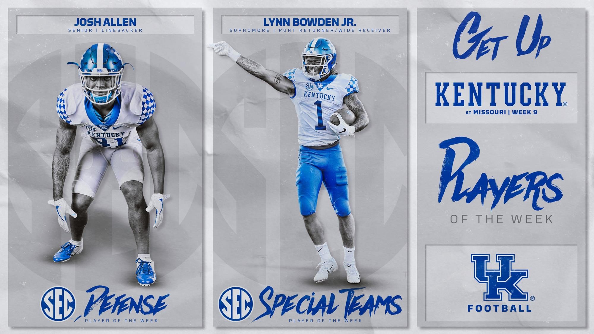 Allen, Bowden Jr. Receive SEC Player of the Week Honors