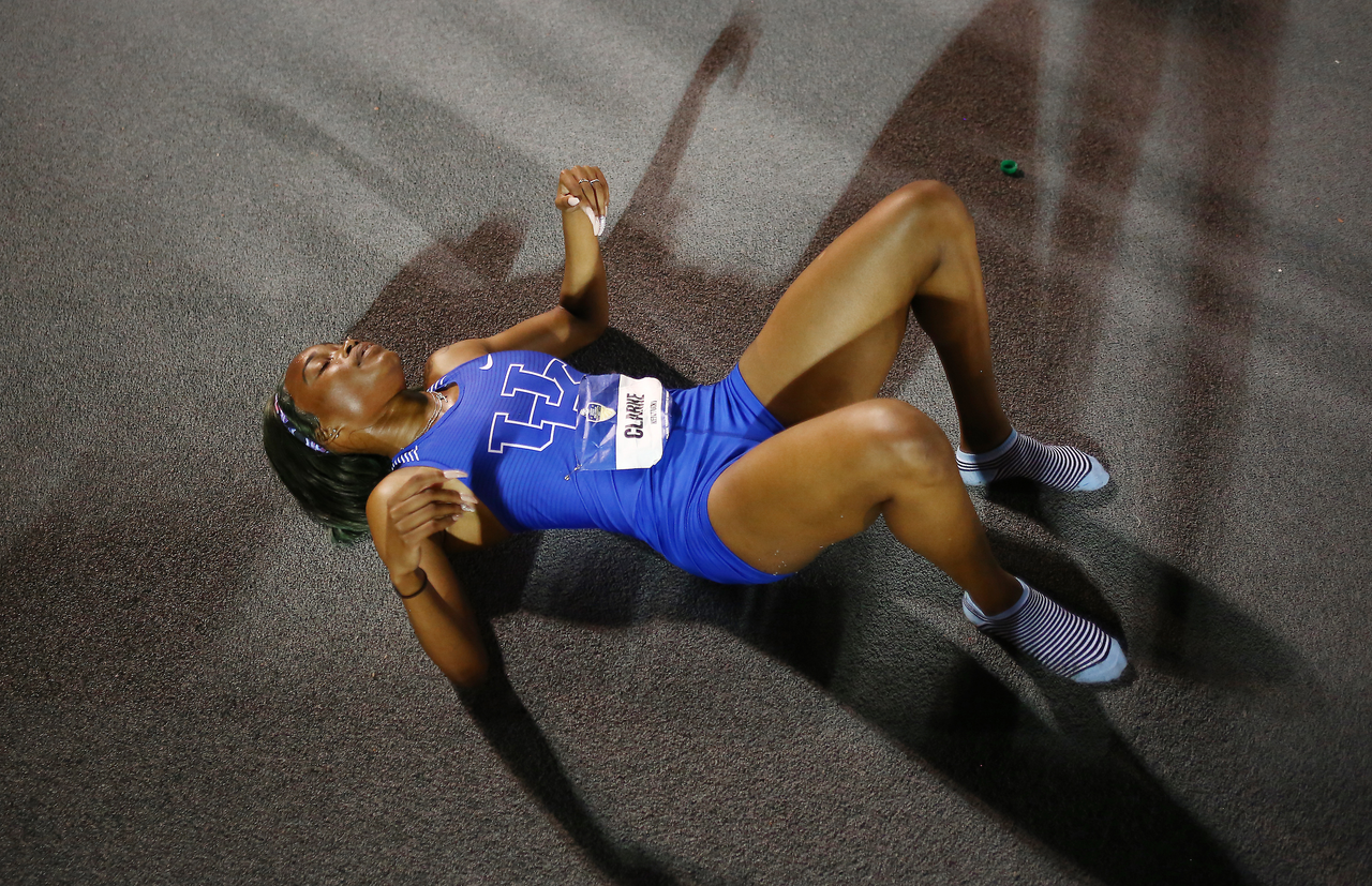 Kayelle Clarke.

Day three of the 2018 SEC Outdoor Track and Field Championships on Sunday, May 13, 2018, at Tom Black Track in Knoxville, TN.

Photo by Chet White | UK Athletics
