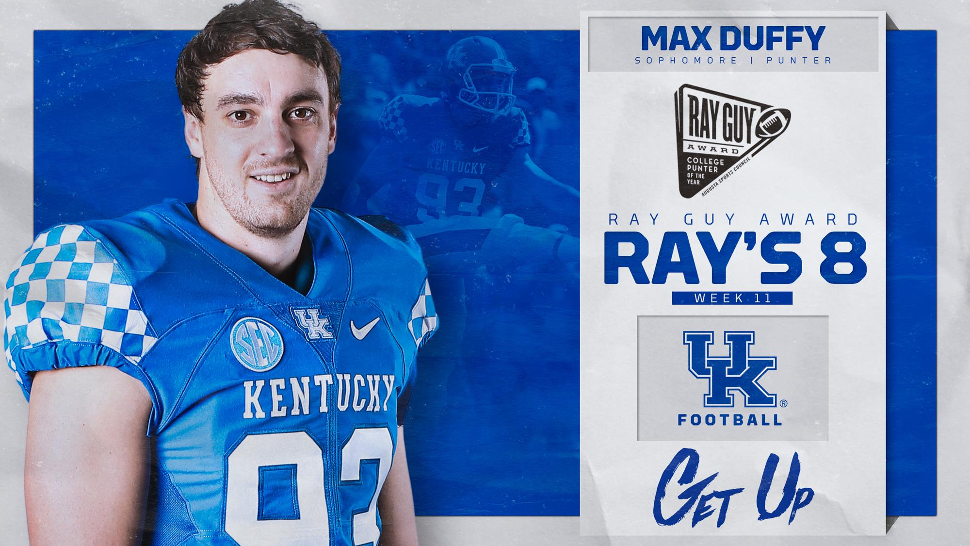Max Duffy Named to Ray’s 8, Candidate for Punter of the Week