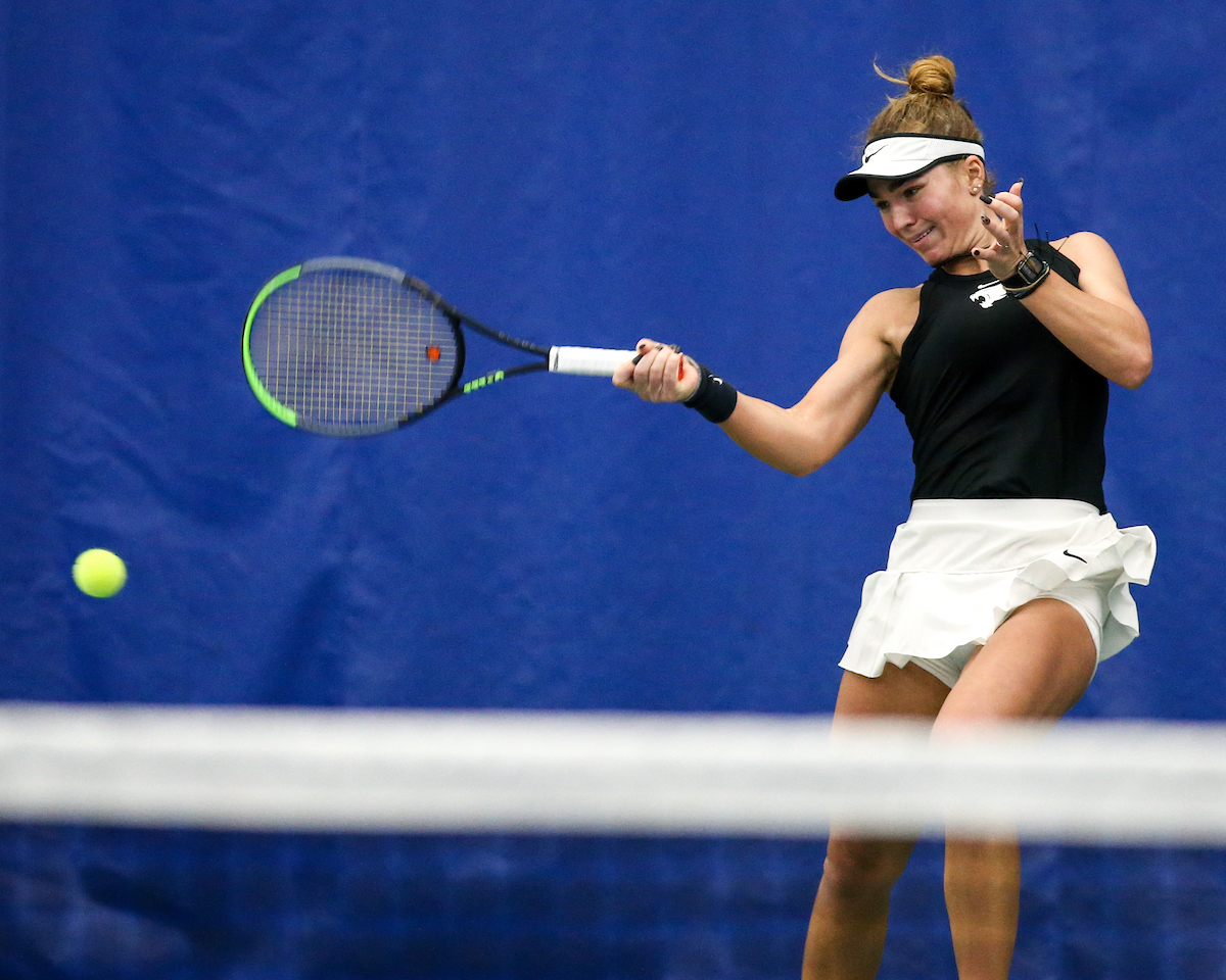 Akvile Parazinskaite. 

Kentucky beats Miami 7-0.

Photo by Eddie Justice | UK Athletics