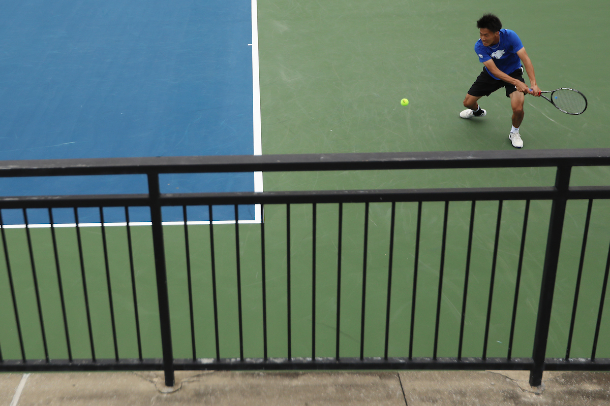 Ryo Matsumura.

University of Kentucky men's tennis vs. Georgia.

Photo by Quinn Foster | UK Athletics