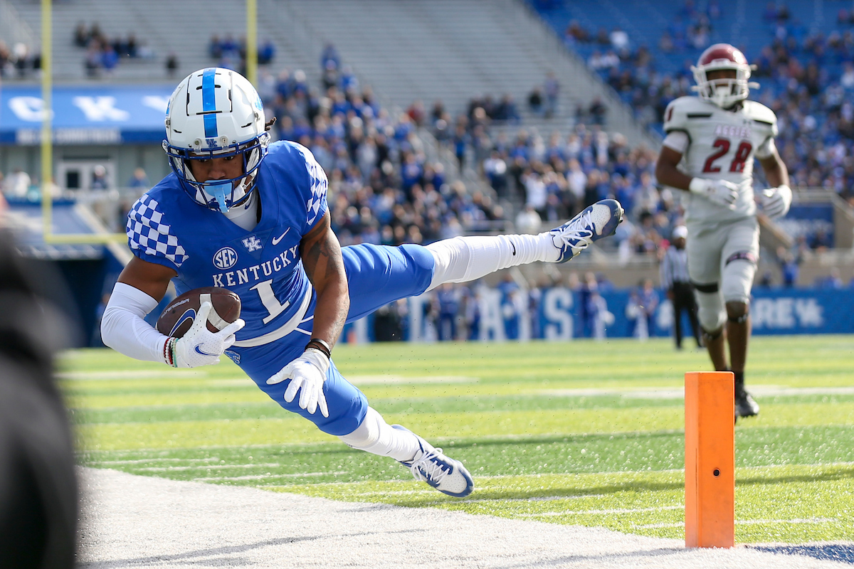 Wan’Dale Robinson.

Kentucky beats New Mexico State 56-16.

Photo by Grace Bradley | UK Athletics
