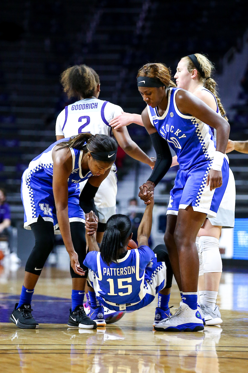 Chasity Patterson.  

Kentucky beat Kansas State 60-49.

Photo by Eddie Justice | UK Athletics