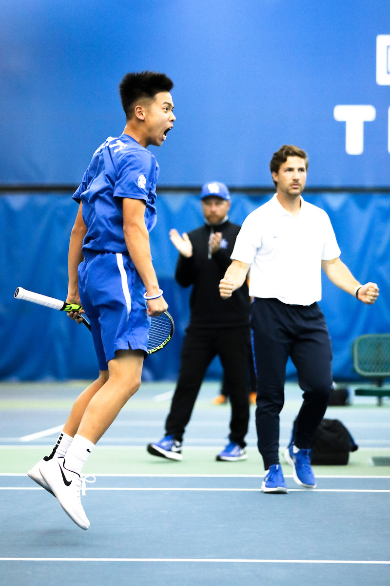 Ying-Ze Chen. 

Kentucky men's tennis falls to Tennessee 0-4 on Sunday, April 14th..

Photo by Eddie Justice | UK Athletics