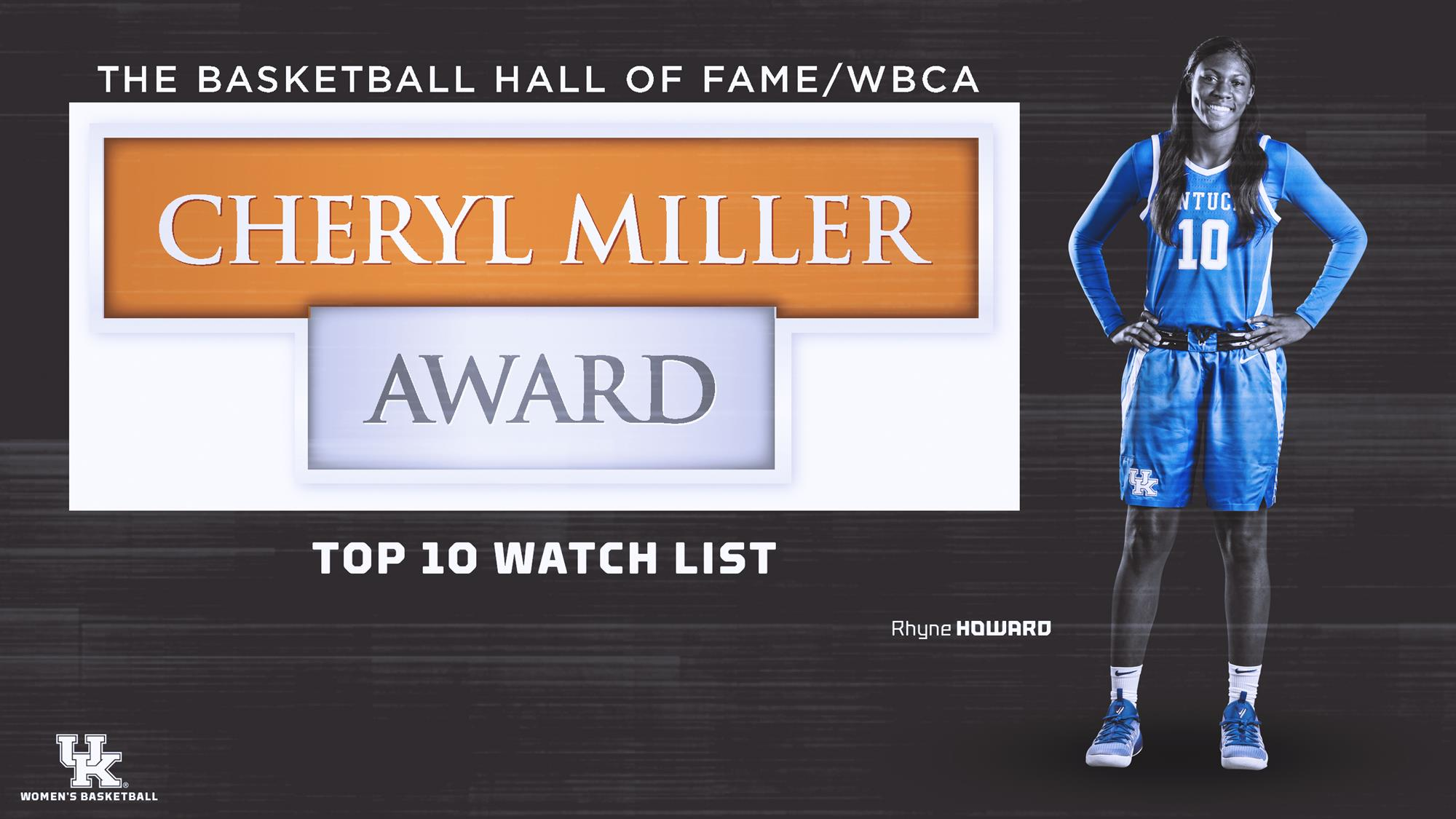 Howard Named to 2019 Cheryl Miller Award Top 10 Watch List