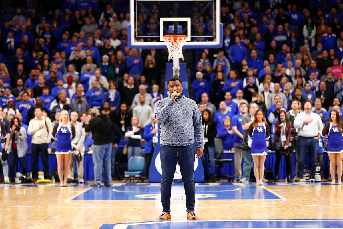 National Anthem.

Men's basketball beats North Dakota 96-58.

Photo by Chet White | UK Athletics