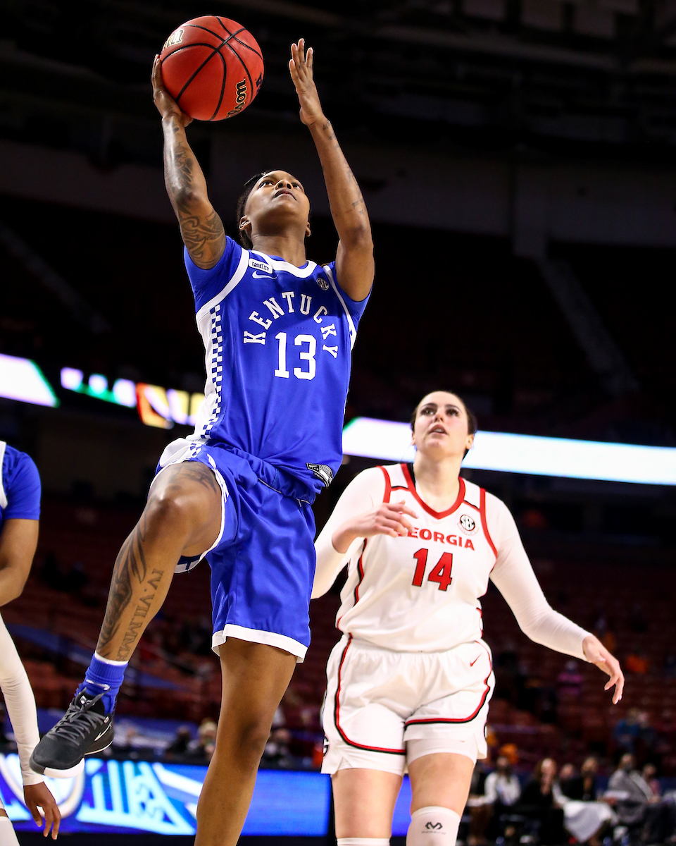 Jazmine Massengill. 

Kentucky loses to Georgia 78-66 at the SEC Tournament. 

Photo by Eddie Justice | UK Athletics