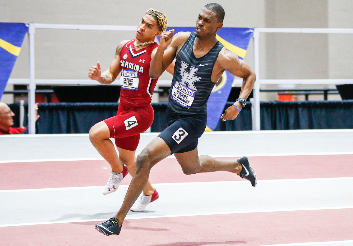 Dwight St. Hillaire.

Day one of the 2019 SEC Indoor Track and Field Championships.

Photo by Chet White | UK Athletics