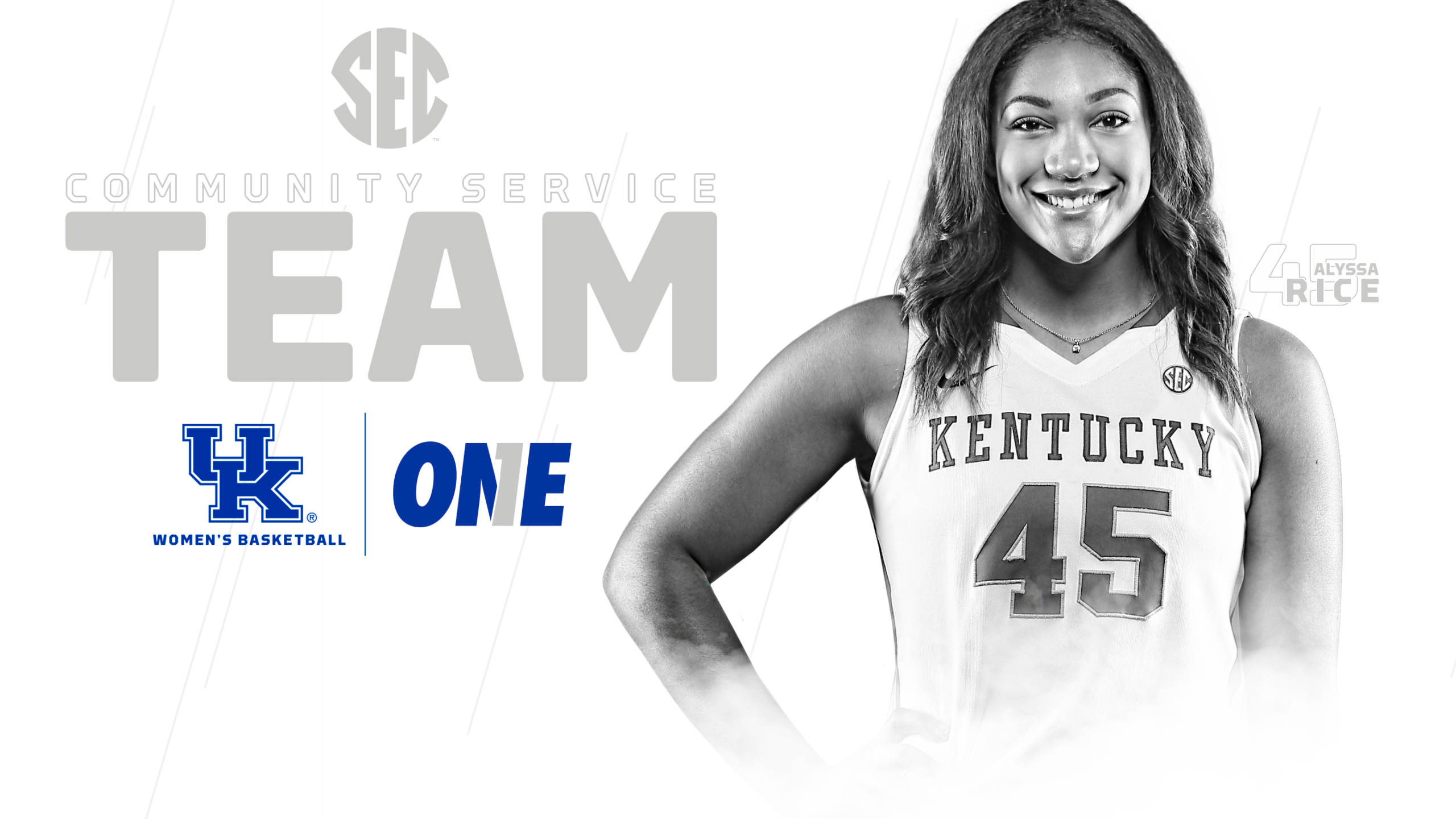 Alyssa Rice Named to SEC Community Service Team