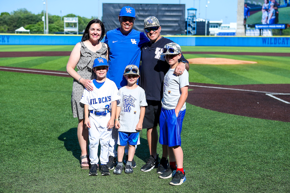 Coach Nick Mingione. Ryan DeVriendt.

2022 Kentucky Baseball Senior Day.

Photo by Sarah Caputi | UK Athletics