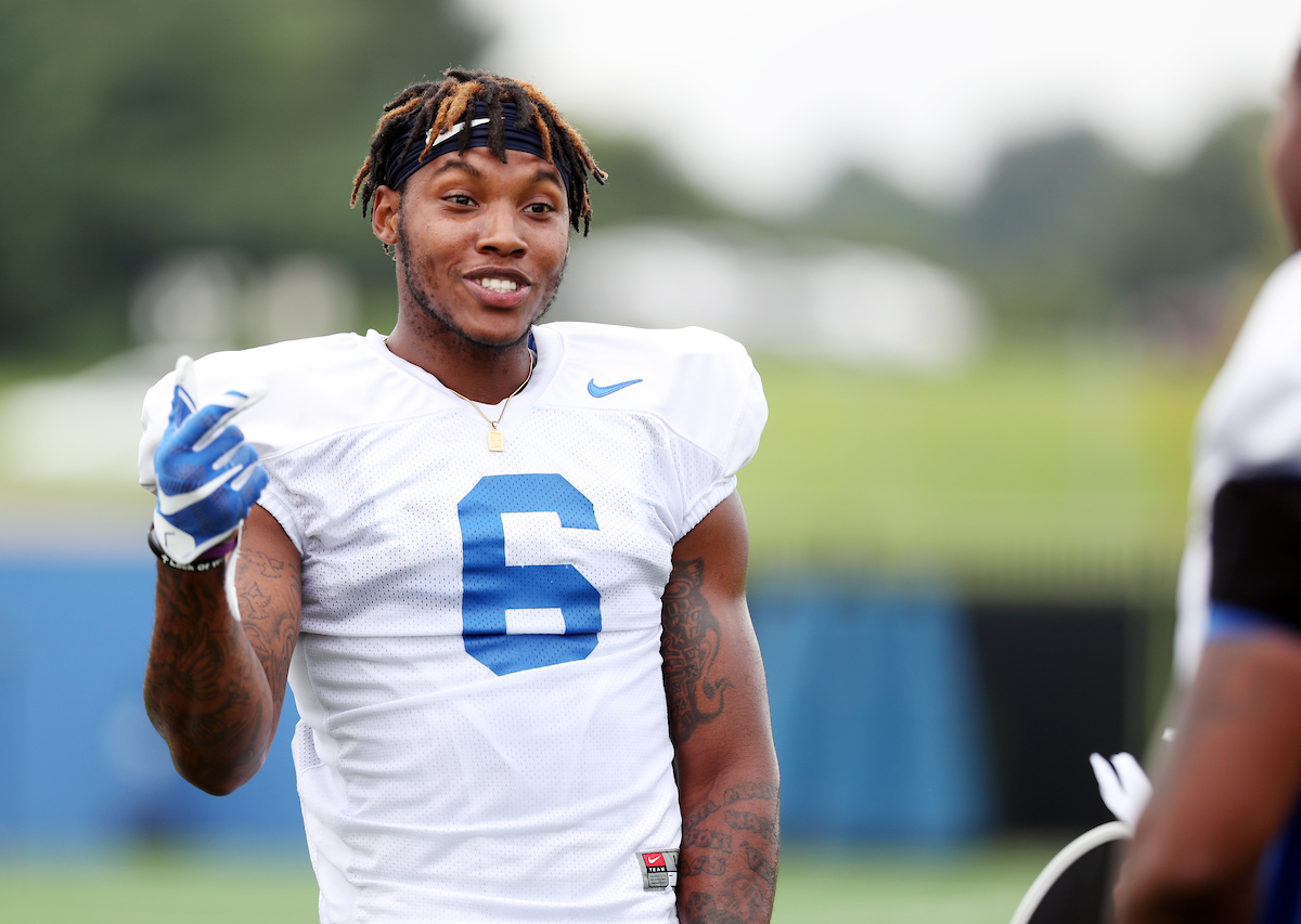 The Football Team training camp Friday, August 10,  2018. 

Photo by Britney Howard | UK Athletics