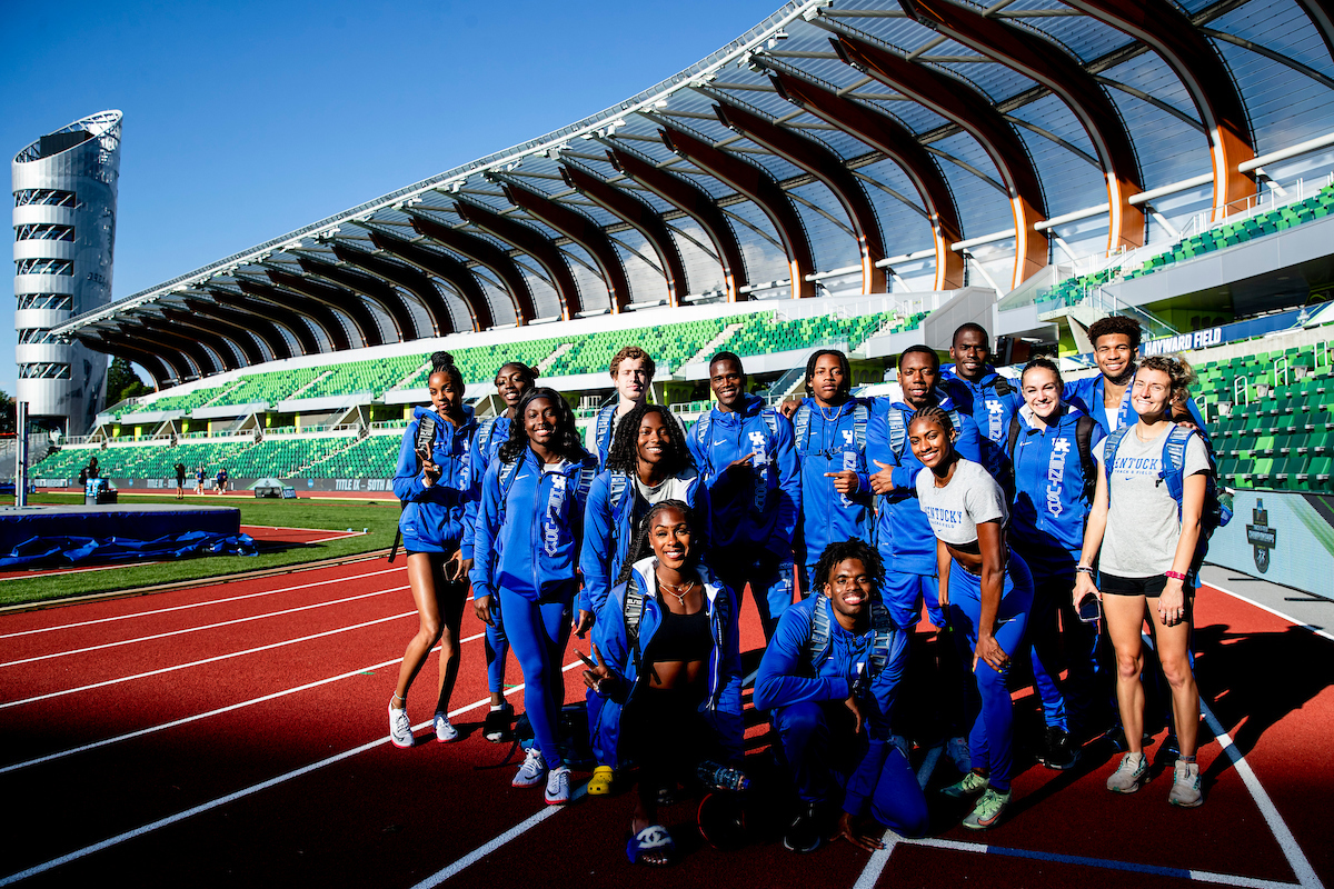 Team.

Shake out.

NCAA Track and Field Outdoor Championships.

Photo by Chet White | UK Athletics