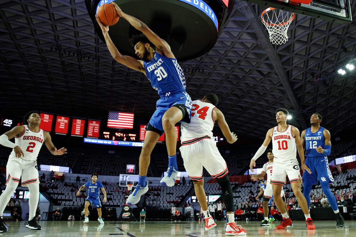 Olivier Sarr.

Kentucky falls to Georgia, 63-62.

Photo by Elliott Hess | UK Athletics