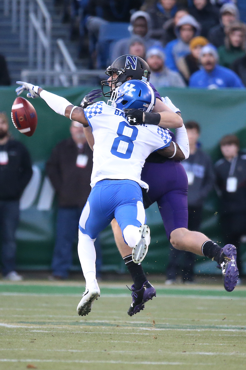 Derrick Baity.

The University of Kentucky football team falls to Northwestern 23-24 in the Music City Bowl on Friday, December 29, 2017, at Nissan Field in Nashville, Tn.

Photo by Chet White | UK Athletics