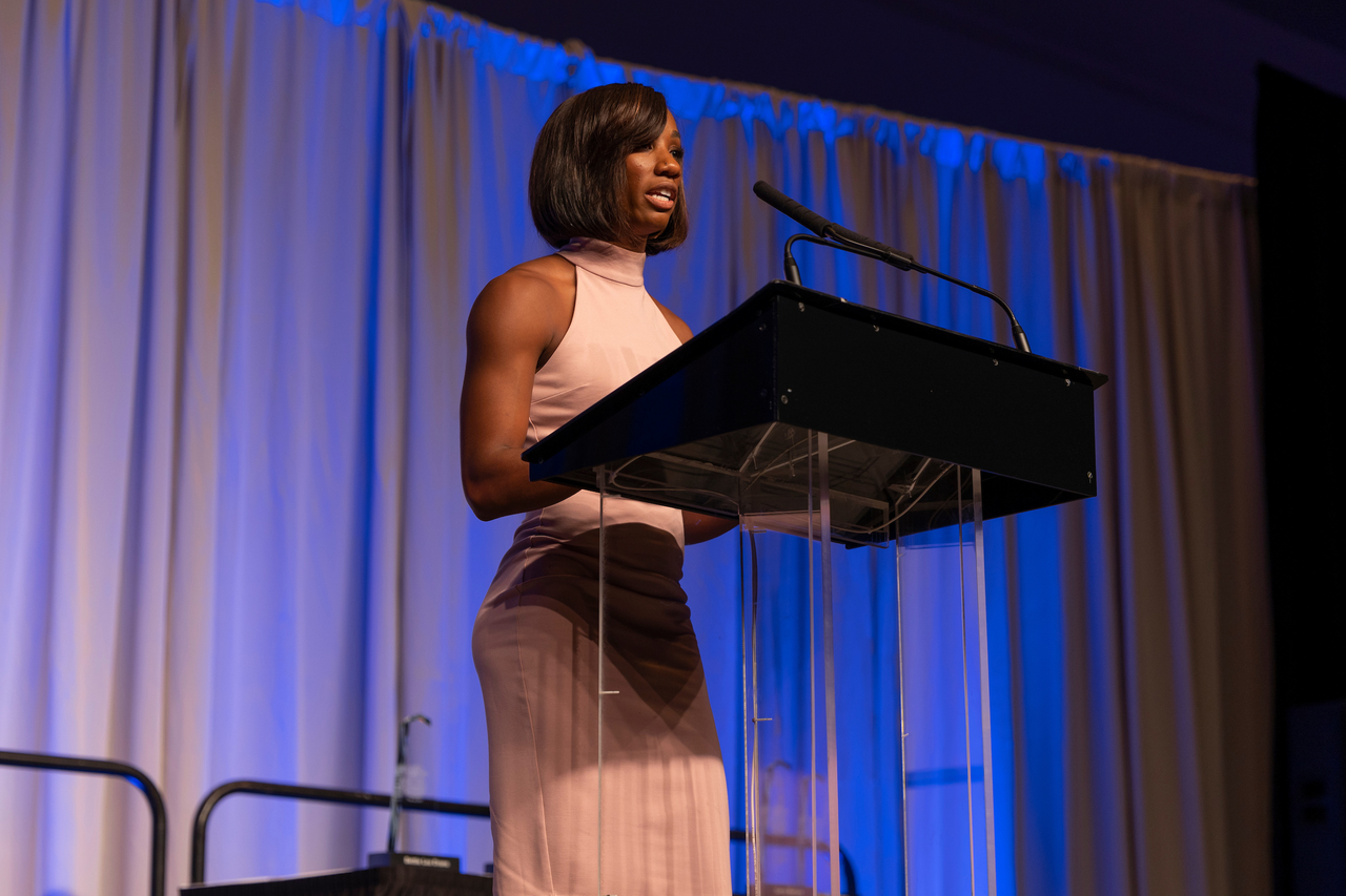 Keni Harrison.

The 2020 and 2021 UK Athletics Hall of Fame classes were inducted Thursday night at Central Bank Center.

Photo by Grant Lee | UK Athletics