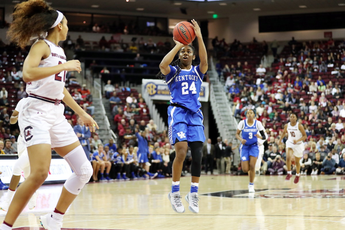 Taylor Murray

The UK Women's Basketball team beat South Carolina.
Photo by Britney Howard | UK Athletics