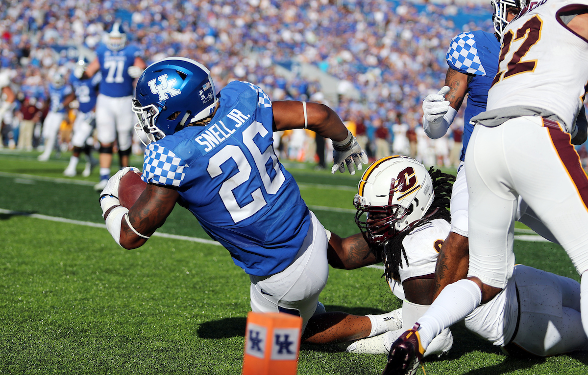 Benny Snell

Kentucky Football beats Central Michigan 35-20.

Photo by Britney Howard | UK Athletics