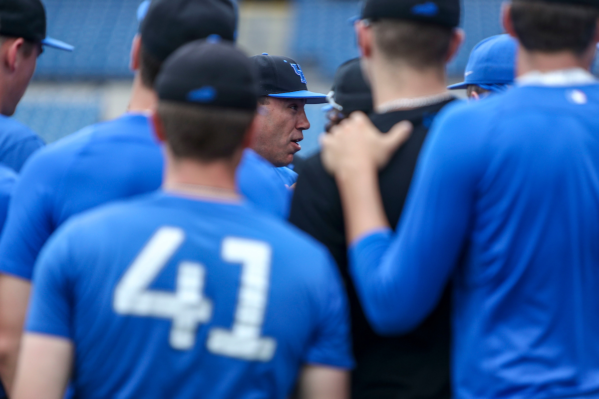 Coach Nick Mingione.

Kentucky Baseball Practice at the 2022 SEC Tournament.

Photo by Sarah Caputi | UK Athletics