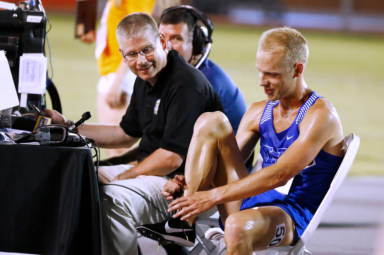 Jacob Thomson. John Anderson.

Day three of the 2018 SEC Outdoor Track and Field Championships on Sunday, May 13, 2018, at Tom Black Track in Knoxville, TN.

Photo by Chet White | UK Athletics
