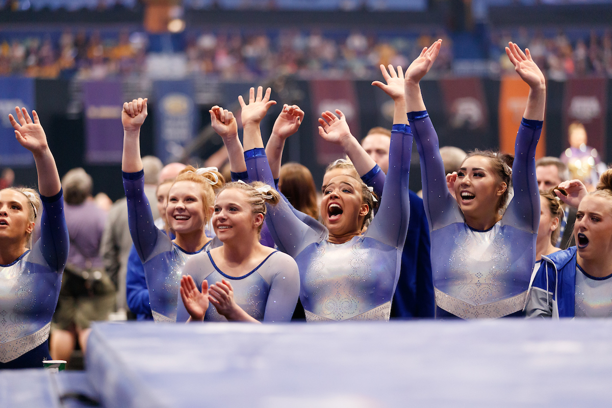 Team.


Gymnastics scores 196.225 at SEC Championship.

 
Photo by Elliott Hess | UK Athletics