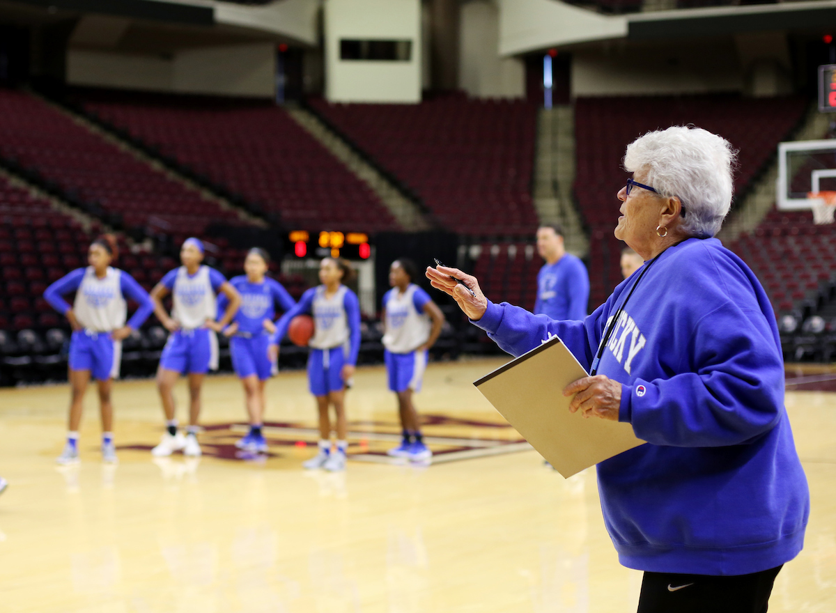Lin Dunn

The University of Kentucky women's basketball team practice on January 4, 2018 at Reed Arena. 

Photo by Britney Howard | UK Athletics