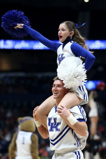 Cheerleaders. Dylan Gessner. Rachel Littrell.

Kentucky beats South Carolina 64-62 and becomes SEC Champions.

Photo by Grace Bradley | UK Athletics