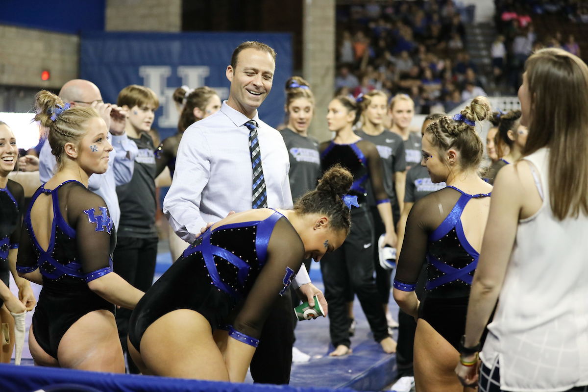 The University of Kentucky gymnastics team defeats Missouri on Friday, February 23, 2018 at Memorial Coliseum in Lexington, Ky.

Photo by Elliott Hess | UK Athletics