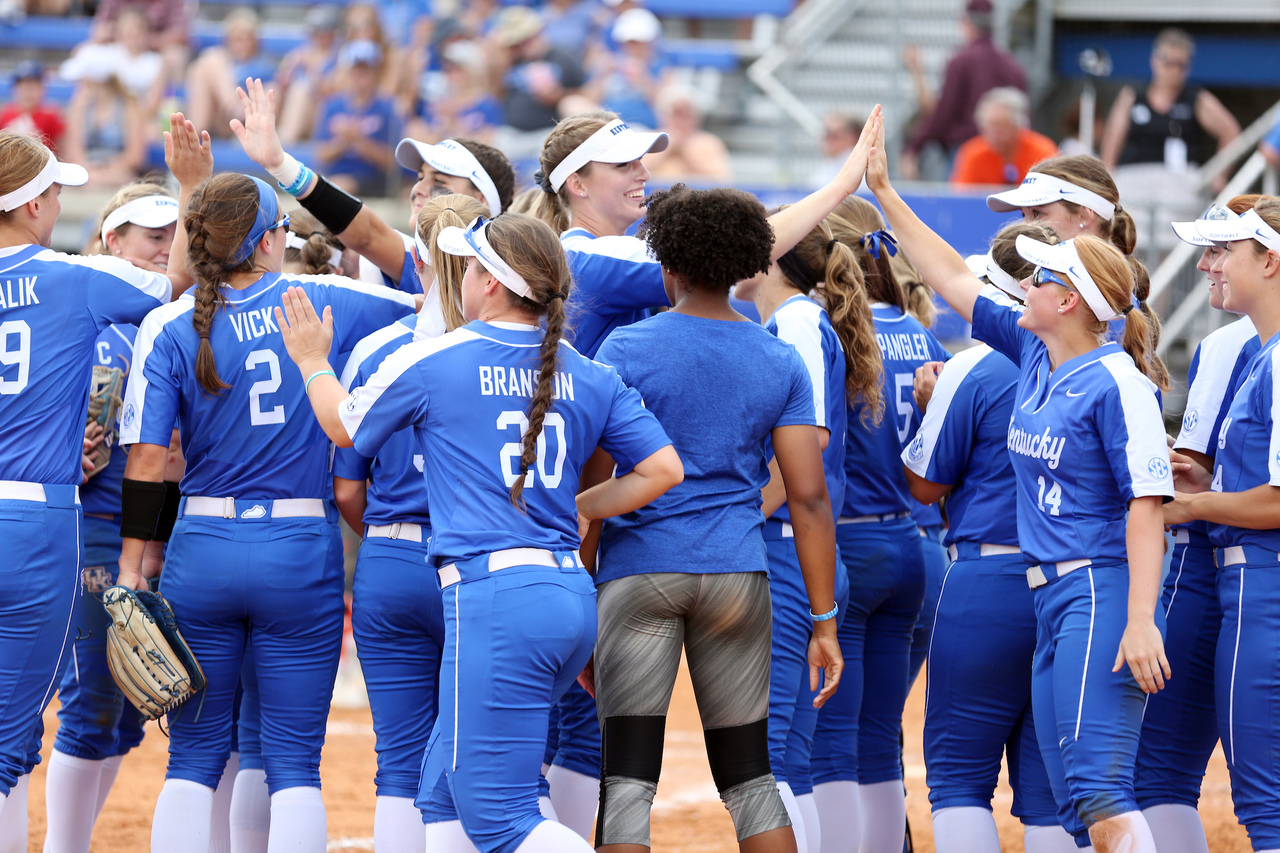 Team

Softball beat Virginia Tech 8-1 in the second game of the NCAA Regional Tournament.

Photo by Britney Howard | UK Athletics